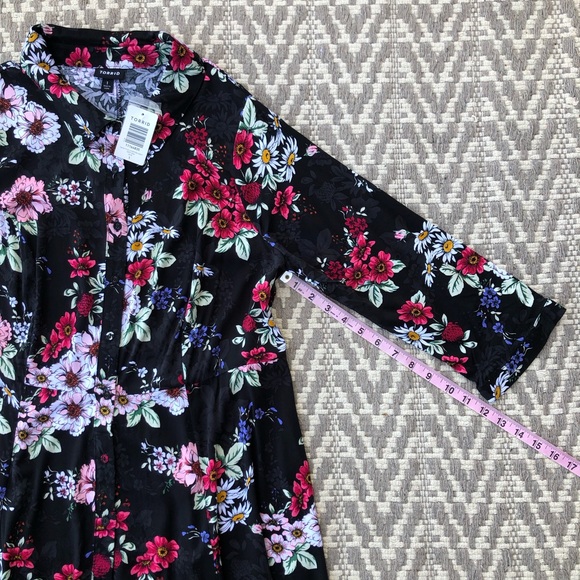 Torrid maxi challis button front shirt dress size 1 - Picture 6 of 16